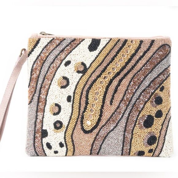 Flowing River Pouch In Brown - Picture 7 of 10